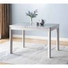 ID USA 202781 Dining Table Faux Marble White & White Oak