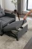 Futon Chair Bed Convertible Chair 3-in-1 Pull Out Sleeper Chair Beds with USB Ports,Wear-resistant and Anti-scratch, Armchair Bed Sleeper for Living R