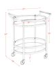 ACME Lakelyn Serving Cart, Brushed Bronze & Clear Glass 98190