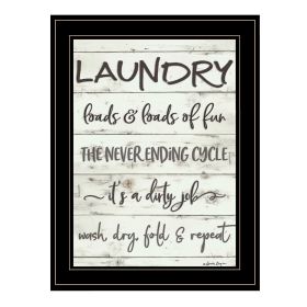 "Laundry" By Susie Boyer, Ready to Hang Framed Print, Black Frame