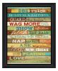 "Dog Rules" By Marla Rae, Ready to Hang Framed Print, Black Frame