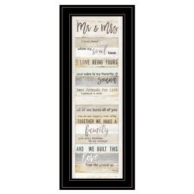 "Mr and Mrs" By Marla Rae, Ready to Hang Framed print, White Frame