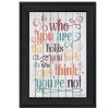 "Who You Think You Are" by Susan Ball, Ready to Hang Framed Print, Black Frame