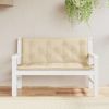 Garden Bench Cushions 2pcs Beige 47.2"x19.7"x2.8" Oxford Fabric