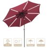 9ft Alu 8LED Strip Umbrella Terra