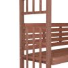 6.8FT Wooden Arch with Bench for 2 People, Garden Arbor Trellis for Climbing Plant, Outdoor Garden Lawn Backyard Patio Decor, Dark Brown
