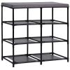 Storage Cabinet with 6 Drawers 21.7"x11.4"x21.7" Gray Steel