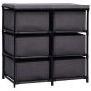Storage Cabinet with 6 Drawers 21.7"x11.4"x21.7" Gray Steel