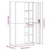 File Cabinet Anthracite 35.4"x15.7"x70.9" Steel