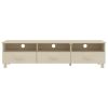 TV Stand HAMAR Honey Brown 62.2"x15.7"x15.7" Solid Wood Pine