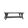 ID USA 212946CT Coffee Table Distressed Grey & Black