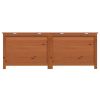 Patio Cushion Box Brown 59.1"x19.7"x22" Solid Wood Fir