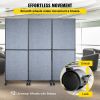 Acoustic Room Divider 72" x 66" Office Partition Panel 3 Pack Office Divider Wall Light Gray Office Dividers Partition Wall Polyester & 45 Steel