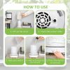100ml Ultrasonic Aromatherapy Diffuser, Essential Oils Humidifier w Ceramic Cover, 7 Colors LED Lights, Timer, Waterless Auto-off for Home and Office