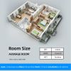 Best sells Modern Enclosed Ceiling Fan Indoor with Remote Control and Bladeless Rust Red Industrial Ceiling Fan Light Kit