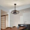Best sells Modern Enclosed Ceiling Fan Indoor with Remote Control and Bladeless Rust Red Industrial Ceiling Fan Light Kit