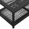 Shoe Bench Black 31.5"x15.7"x11.8" Poly Rattan