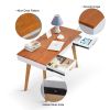 Modern Simple Style Solid Wood Computer Desk,Home Office Writing Desk,Study Table with Drawers