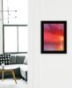 "Sunset In Red" by Tim Gagnon, Ready to Hang Framed Print, Black Frame