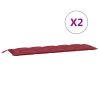 Garden Bench Cushions 2pcs Wine Red 70.9"x19.7"x2.8" Oxford Fabric