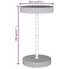 3 Piece Patio Bar Set Gray Poly Rattan&Solid Wood Acacia