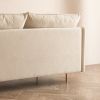 Modern Upholstered Loveseat Sofa,Beige Cotton Linen-63.8''