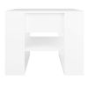 Coffee Table White 21.9"x21.7"x17.7" Engineered Wood