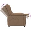 Massage Recliner Brown Fabric