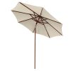 9 Ft Wooden Umbrella