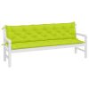 Garden Bench Cushions 2pcs Bright Green 78.7"x19.7"x2.8" Oxford Fabric