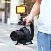 U/C Shaped Portable Handheld DV Bracket Stabilizer Kit With Cold Shoe Tripod Head & Phone Clamp & Quick Release Buckle & Long Screw For All SLR Camera
