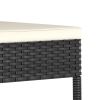 3 Piece Patio Dining Set Poly Rattan Black