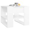 Coffee Table White 21.9"x21.7"x17.7" Engineered Wood