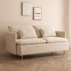 Modern Upholstered Loveseat Sofa,Beige Cotton Linen-63.8''