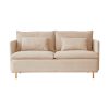 Modern Upholstered Loveseat Sofa,Beige Cotton Linen-63.8''