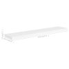 Floating Wall Shelves 2 pcs White 47.2"x9.3"x1.5" MDF