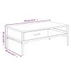 Coffee Table 35.4"x19.7"x13.8" Solid Wood Pine