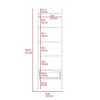 New Haven 1-Drawer 4-Shelf Ladder Bookcase Dark Walnut