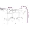 Workbench with Drawers and Vices 63.8"x24.4"x32.7" Solid Wood Acacia