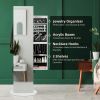Jewelry Armoire with Full Length Mirror 360¬∞ and Large Capacity Jewelry Organizer Armoire; Lockable Mirror with Jewelry Storage; Coat Rack; Multi Sto