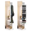 Jewelry Armoire with Full Length Mirror 360¬∞ and Large Capacity Jewelry Organizer Armoire; Lockable Mirror with Jewelry Storage; Coat Rack; Multi Sto