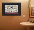 "Bathroom" by Linda Spivey, Ready to Hang Framed Print, Black Frame