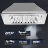 30 inch Insert Range Hood 600 CFM;  Built-in Stainless Steel Range Hoods with Right Button Controls and Back LED Lights; Kitchen Hood for Over Stove;