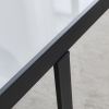 Minimalism Square coffee table,Black metal frame with sintered stone tabletop