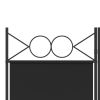 3-Panel Room Divider Black 47.2"x78.7" Fabric