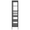 Highboard Black 33.5"x15.7"x70.9" Glass and Steel