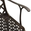 Patio Chairs 2 pcs Cast Aluminum Bronze