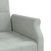 Sofa Bed with Cushions Light Gray Velvet