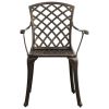 Patio Chairs 2 pcs Cast Aluminum Bronze