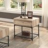 ACME Brantley End Table in Oak & Sandy Black Finish LV00749